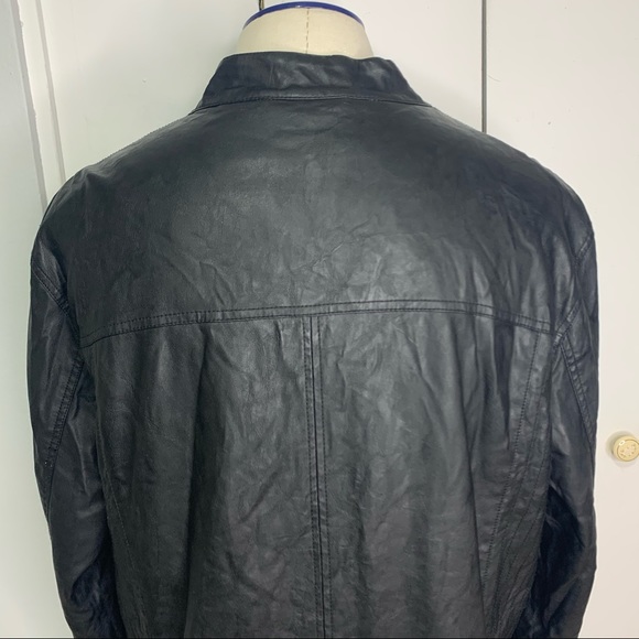 Guess Men’s faux-leather jacket XXL Black - Picture 11 of 14